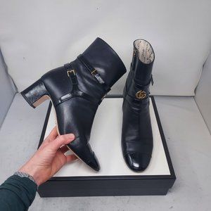 Gucci Black GG Geraldine  Leather Boot